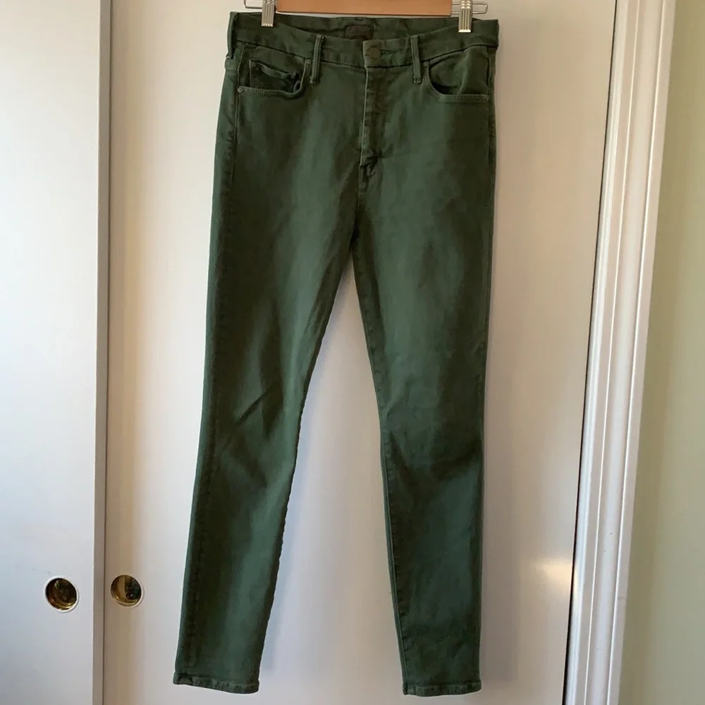 MOTHER High Rise Green Jeans - Picture 3 of 9